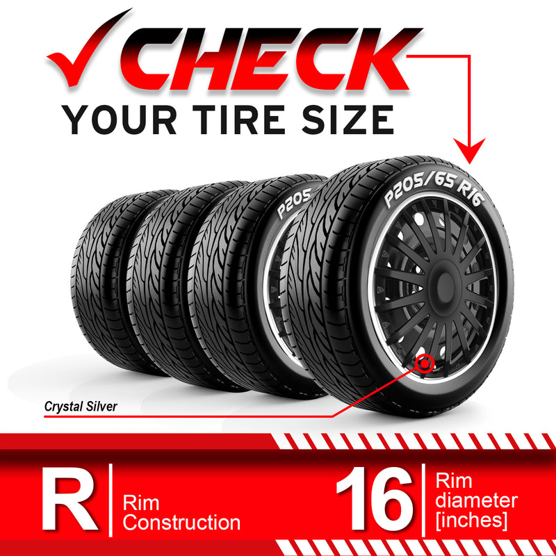 Swiss Drive 16" Cristal Silver/Outer Black - 1355