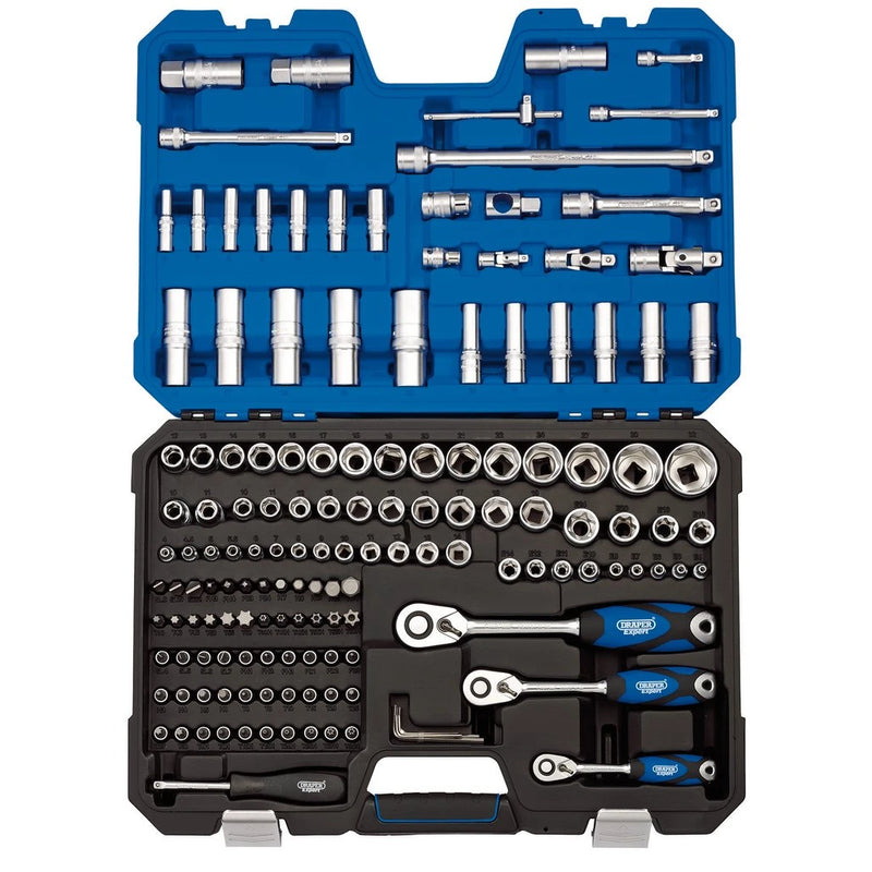 Draper Expert Metric Socket Set, 1/4", 3/8" and 1/2" Sq. Dr. (149 Piece) - 16461
