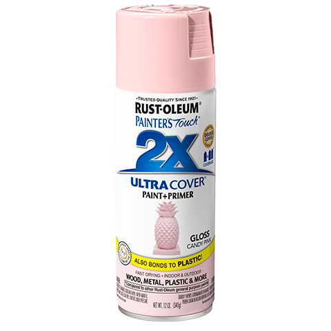 Rust-Oleum 2X Ultra Cover Gloss Spray Paint, Candy Pink - 334028