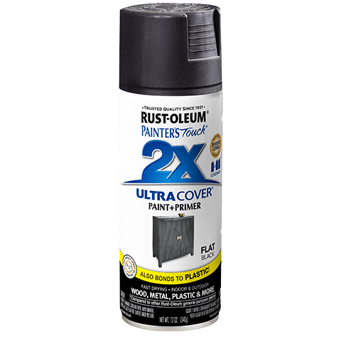 Rust-Oleum 2X Ultra Cover Gloss Spray Paint - Flat Black