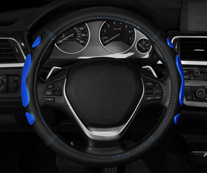 Swiss Drive Steering Wheel Cover Medium Black/Blue