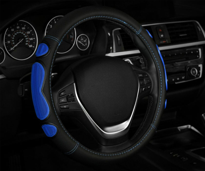 Swiss Drive Steering Wheel Cover Medium Black/Blue