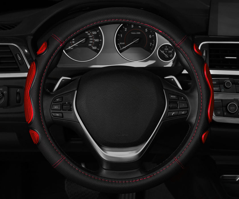 Swiss Drive Steering Wheel Cover Medium Black/Red