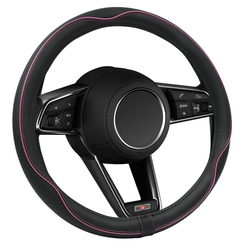 Swiss Drive Steering Wheel Cover Centauro Black/Pink Medium - 2505CPK