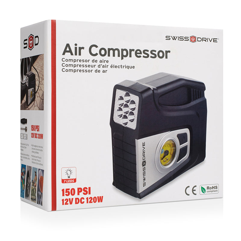 Swiss Drive 12V Mini Air Compressor, 150psi - 2702118