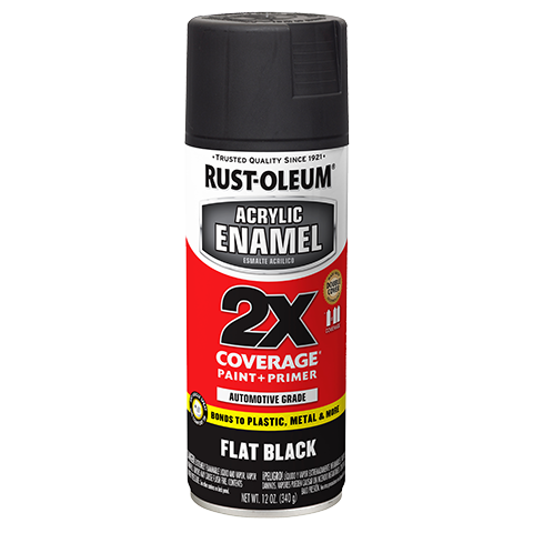 Rust-Oleum Acrylic Enamel 2X, Flat Black 271918 — Automotive Art