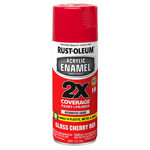 271920 Acrylic Enamel 2X Spray Paint – 12 Oz, Gloss Cherry Red – For Auto, Metal, Wood