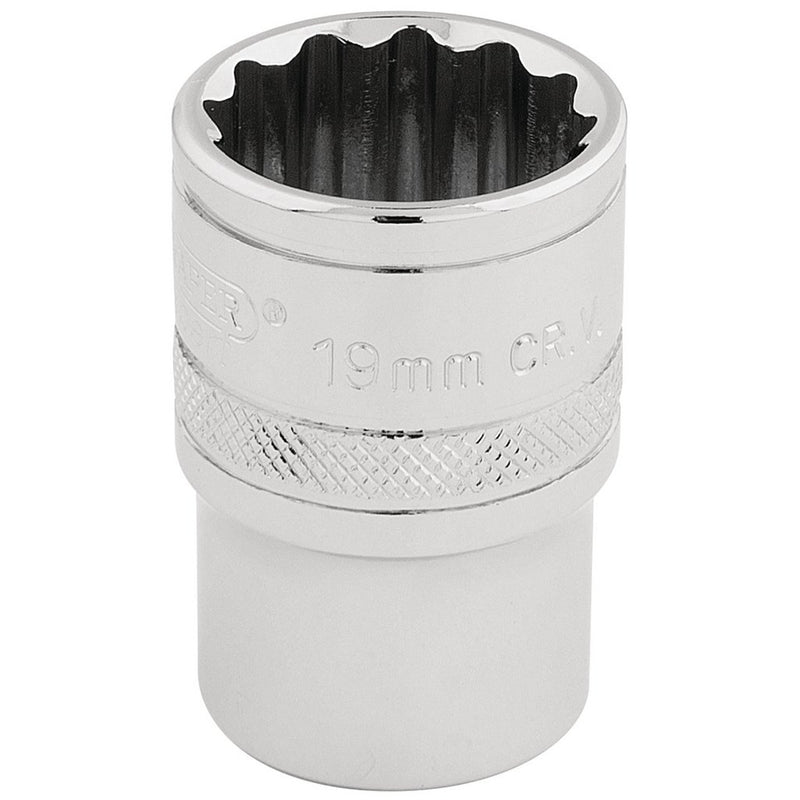 Draper 1/2" Dr. HI-TORQ® 12 Point Socket - 19mm