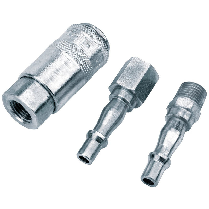 Draper 1/4" BSP Air Line Coupling Set (3 Piece) - 37844