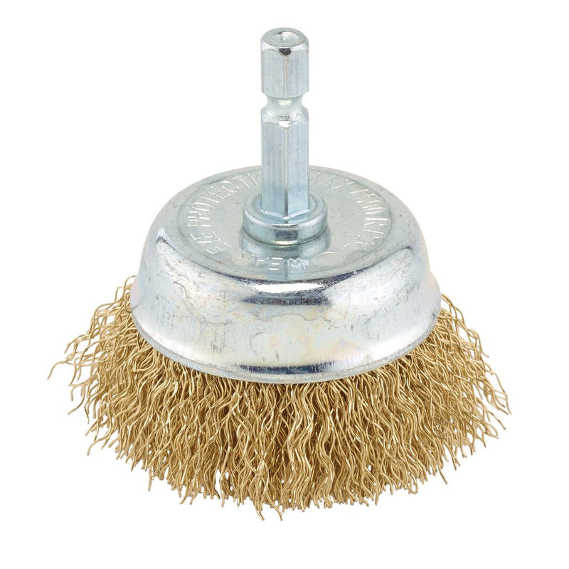 Draper Brassed Steel Crimped Wire Cup Brush, 50mm - 41432