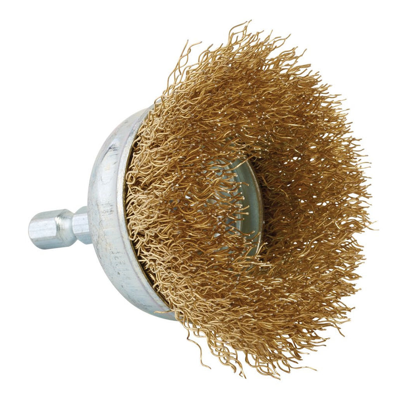 Draper Brassed Steel Crimped Wire Cup Brush, 50mm - 41432
