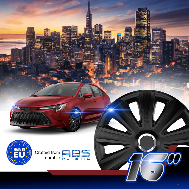 Swiss Drive 16" Aviator Carbon Ring Chrome/Black - 4349