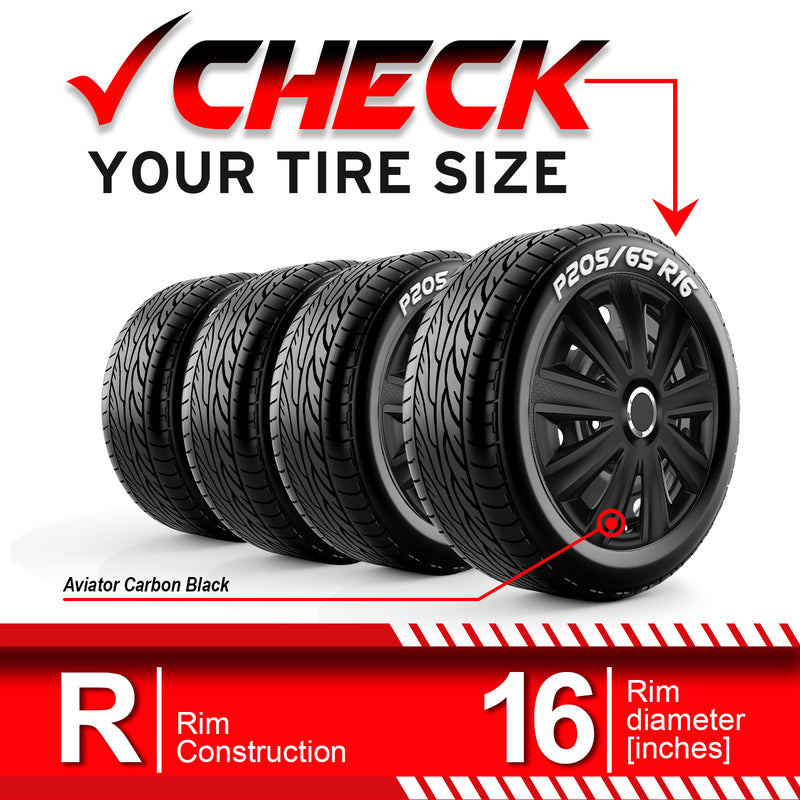 Swiss Drive 16" Aviator Carbon Ring Chrome/Black - 4349