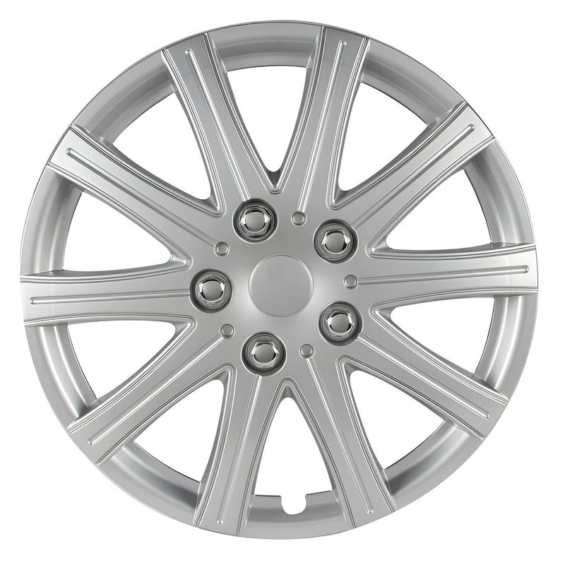 Swiss Drive 14" Fuji Silver/Black Wheel Cover - 5060124