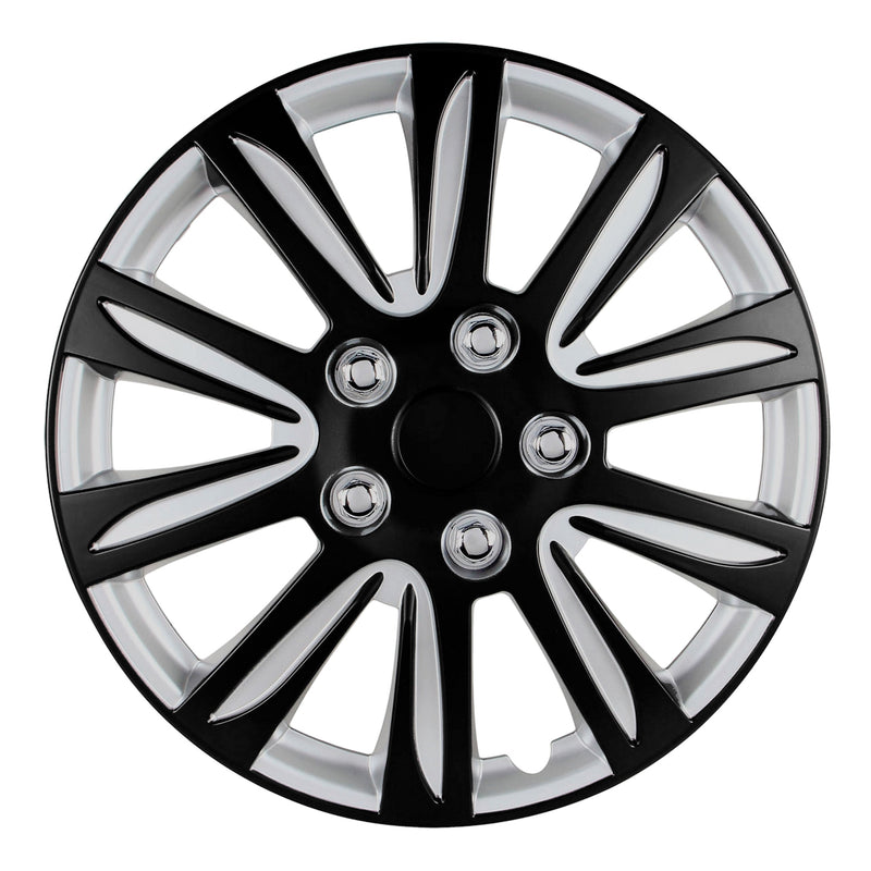 Swiss Drive 14" Marina Bay Black/Silver Wheel Cover - 506136B