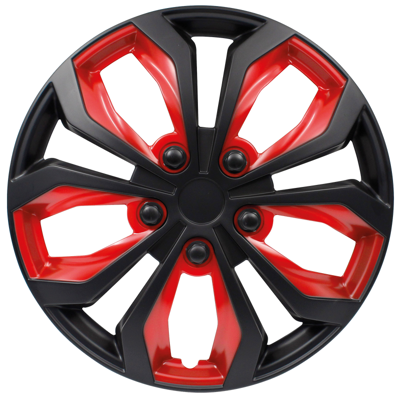 Swiss Drive 14" Spa Black/Red Wheel Cover - 506138B
