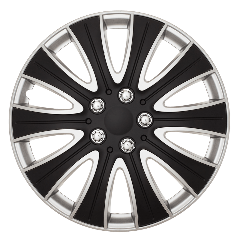 Swiss Drive 14" Tampa Black/Silver Wheel Cover - 506140B