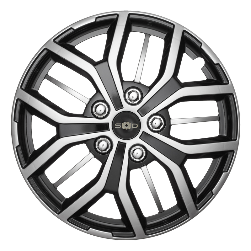 Swiss Drive 14" Le Mans Silver/Black Wheel Cover - 506142S
