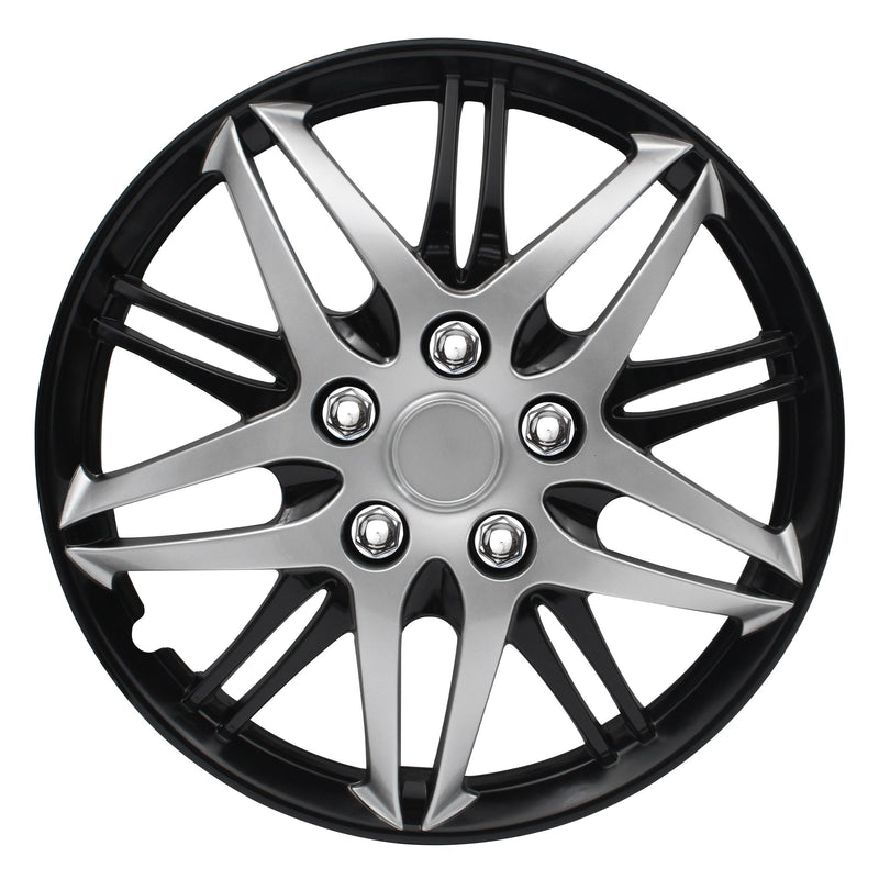 Swiss Drive 15" Baru Silver/Black Wheel Cover - 5070130