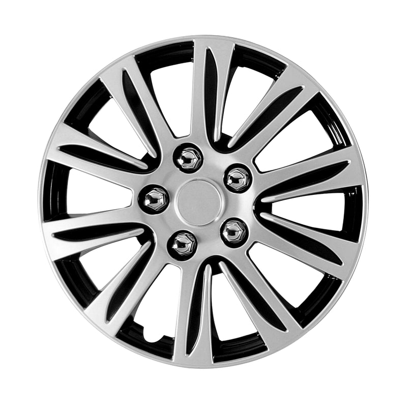 Swiss Drive 15" Marina Bay Silver/Black Wheel Cover - 507136S