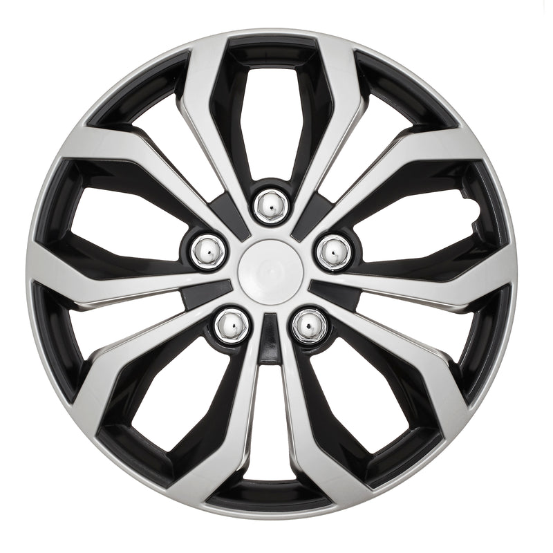Swiss Drive 15" Spa Silver/Black Wheel Cover - 507138C