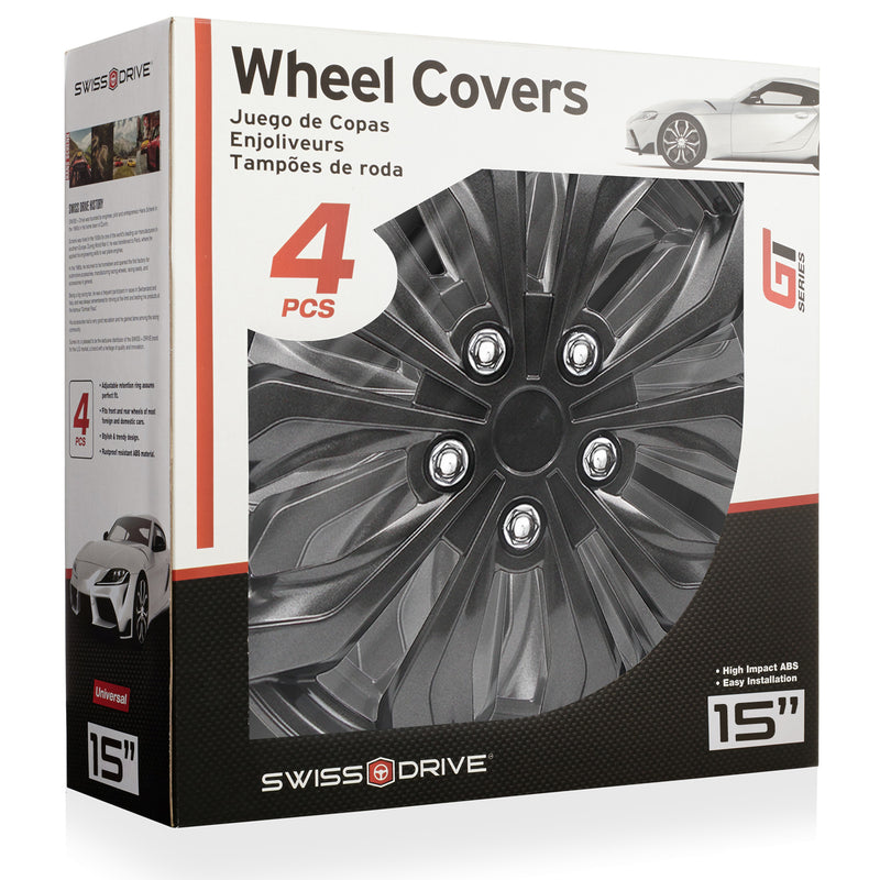 Swiss Drive 15" Spa Gun Metal Wheel Cover - 507138G