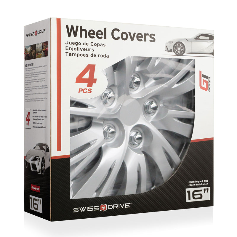Swiss Drive 16" Nardo Ring Silver Wheel Cover - 5080153