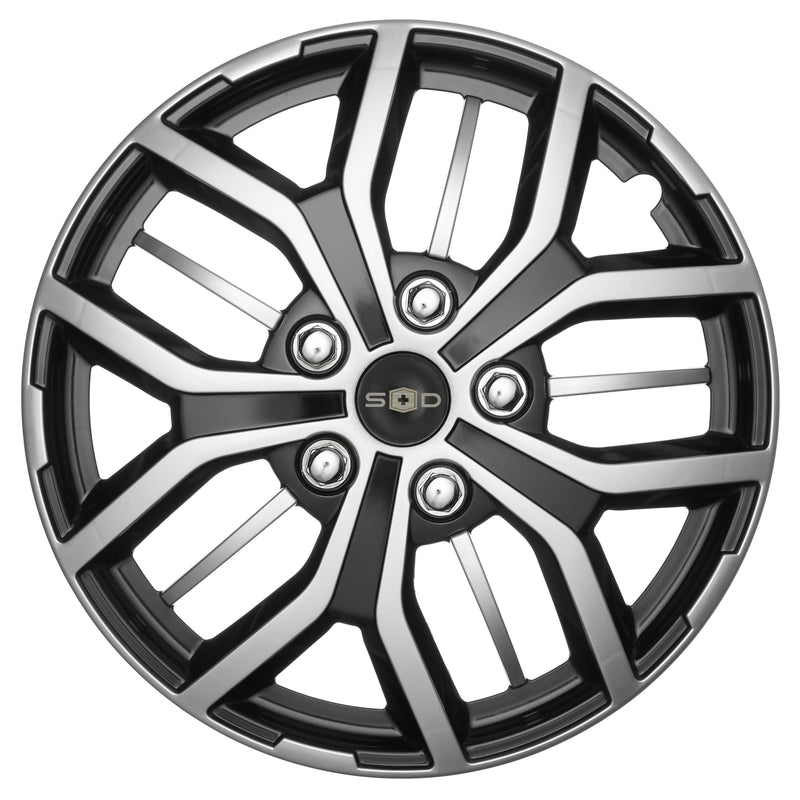 Swiss Drive 16" Le Mans Silver/Black Wheel Cover - 508142S