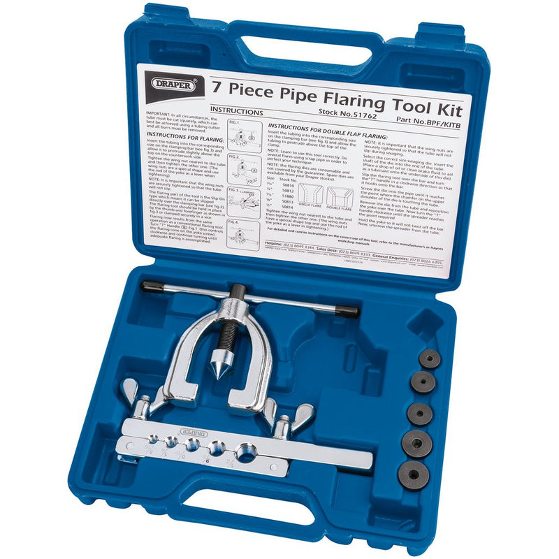 Draper Brake Pipe Flaring Kit (7 Piece) - 51762