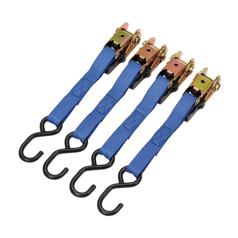 Draper Ratcheting Tie Down Straps, 5m x 25mm, 250kg (4 Piece) - 60965