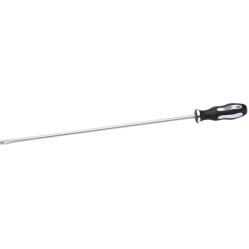 Draper Expert Plain Slot Extra Long Reach Soft Grip Screwdriver, 8 x 450mm - 63592