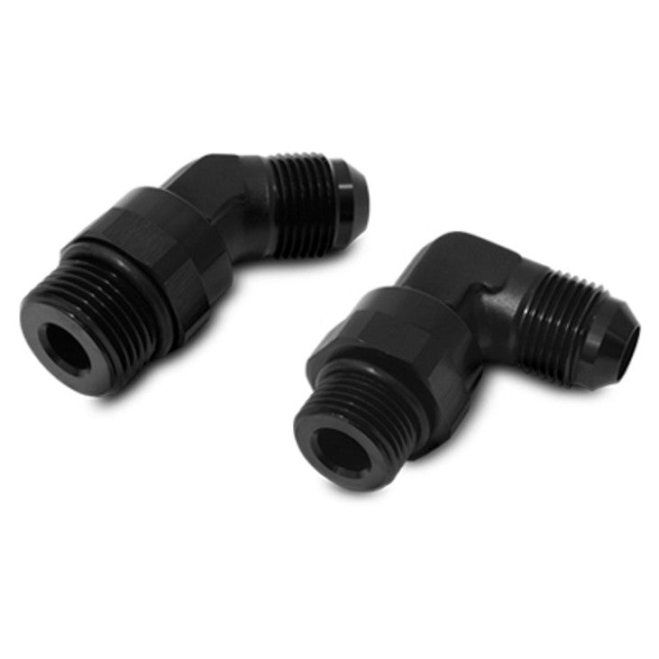 Vibrant Performance 8AN Male Flare to 8 ORB 90 Deg Elbow Swivel - 16964