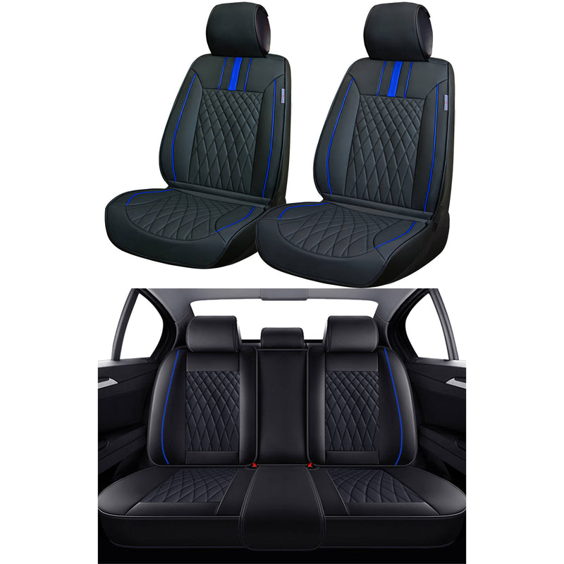 Swiss Drive Universal Car Seat Bora Luxe 9 Piece Black/Blue - BORA001