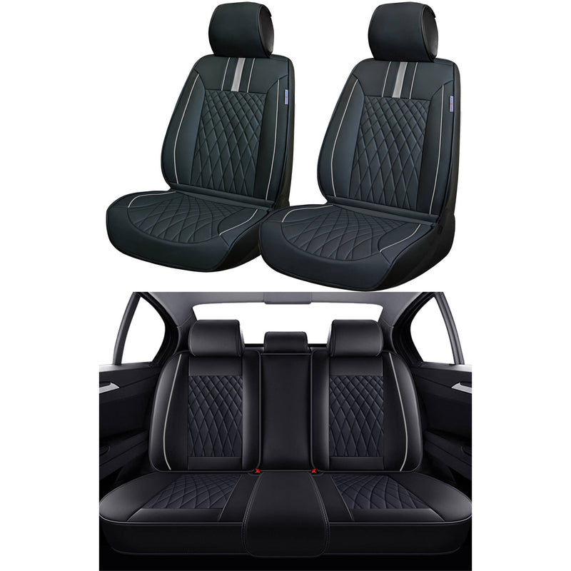 Swiss Drive Universal Car Seat Bora Luxe 9 Piece Black/Grey- BORA002