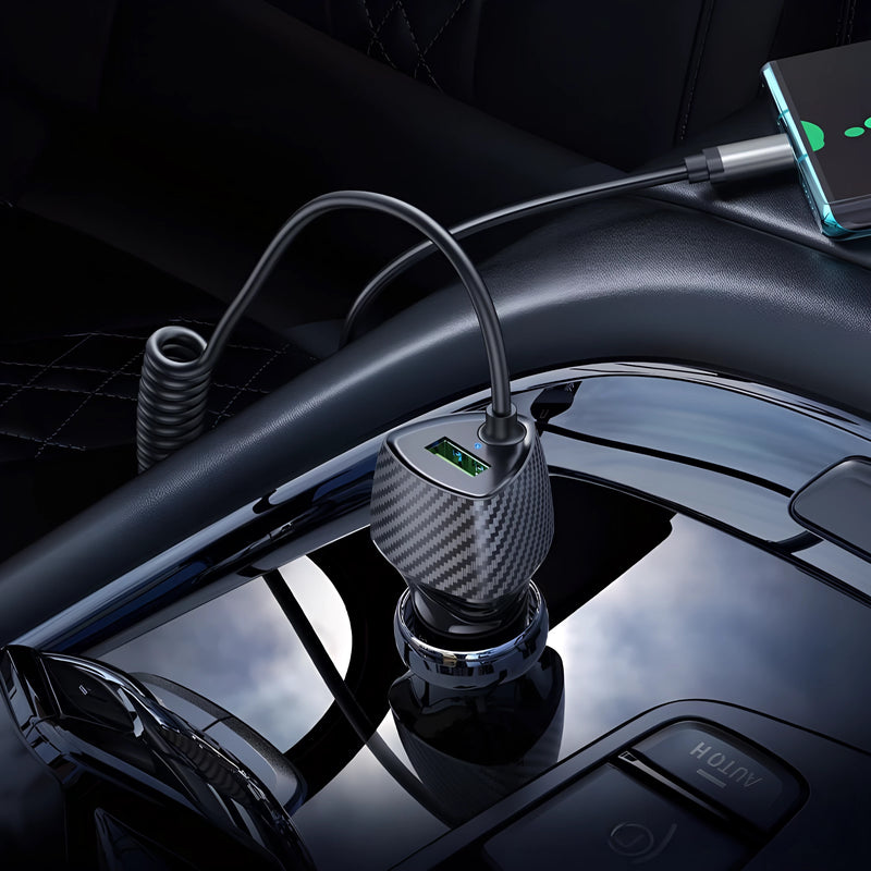 Swiss Drive 2-in-1 Car Charger Type-C w/ Cable + USB – CHGTYPC