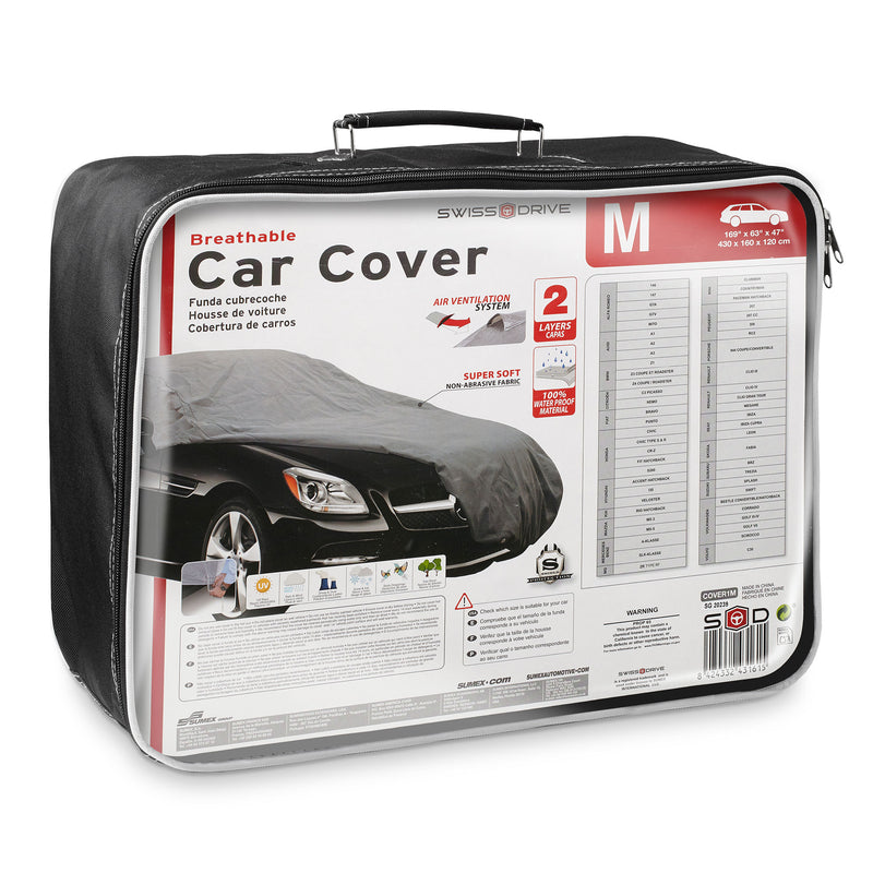 Swiss Drive Breathable Car Cover Medium 430x160x120cm