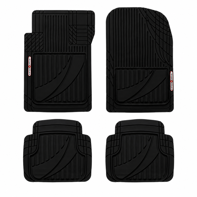 Swiss Drive All Weather Tactical Floor Mat 4 Piece Black - TACT420
