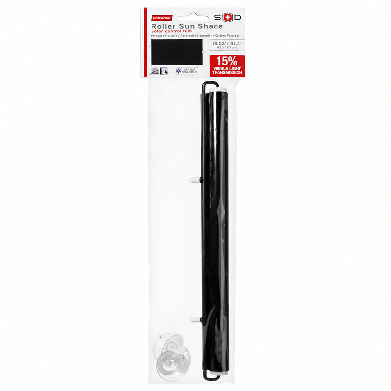 Swiss Roller Sunshade Large 42cm (16.53") x 130cm (51.2") Black - RSSBK15