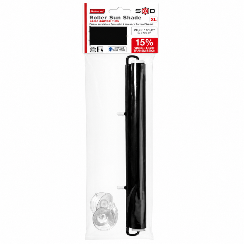 Swiss Roller Sunshade XL 53cm (20.8") x 130cm (51.2") Black - RSSBK53