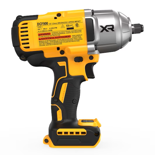 DeWalt 20V MAX* XR® 1/2 In. High Torque Impact Wrench with Hog Ring Anvil (Tool Only) - DCF900B