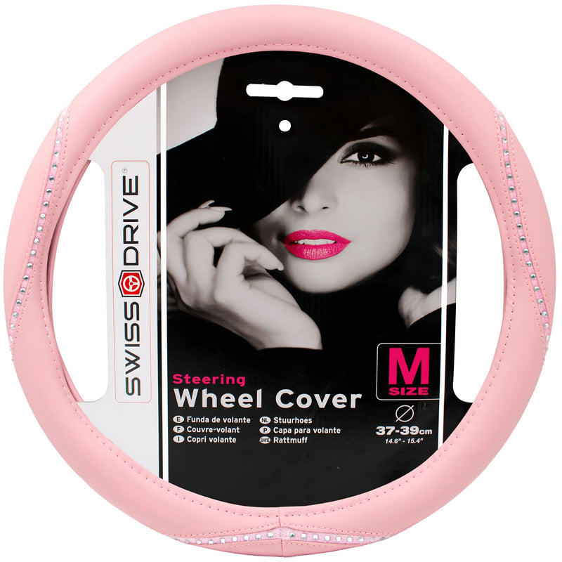 Swiss Drive Steering Wheel Cover Diamond Pink/Pink Medium - FVDRPNK