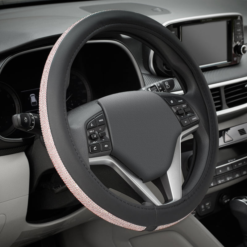Swiss Drive Steering Wheel Cover Diamond Pink Medium - FVP125P