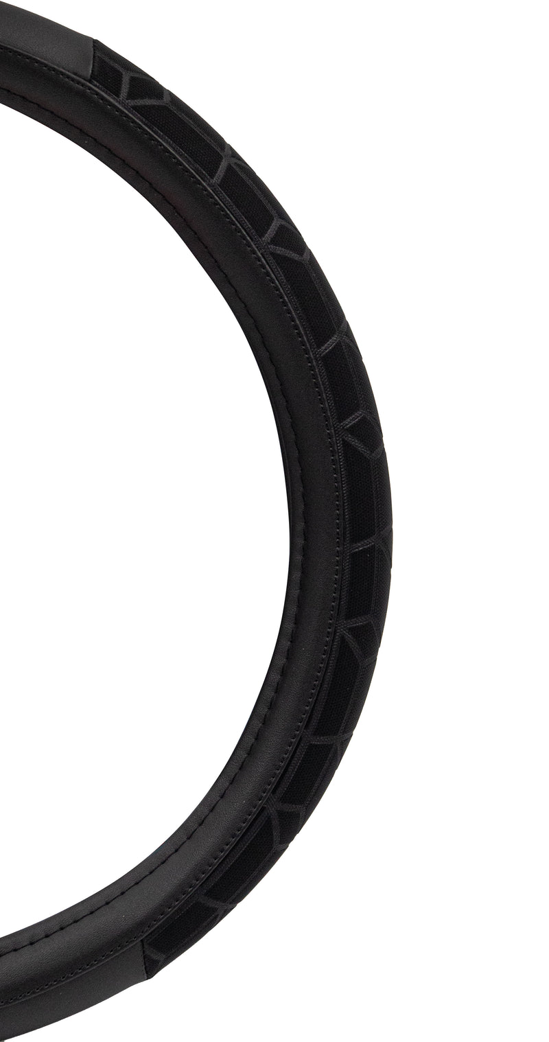 Swiss Drive Steering Wheel Cover Medium Black/Black- FVPRSBK