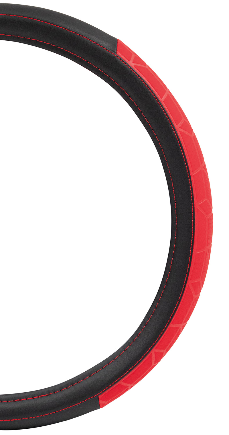 Swiss Drive Steering Wheel Cover Medium Black/Red - FVPRSRD