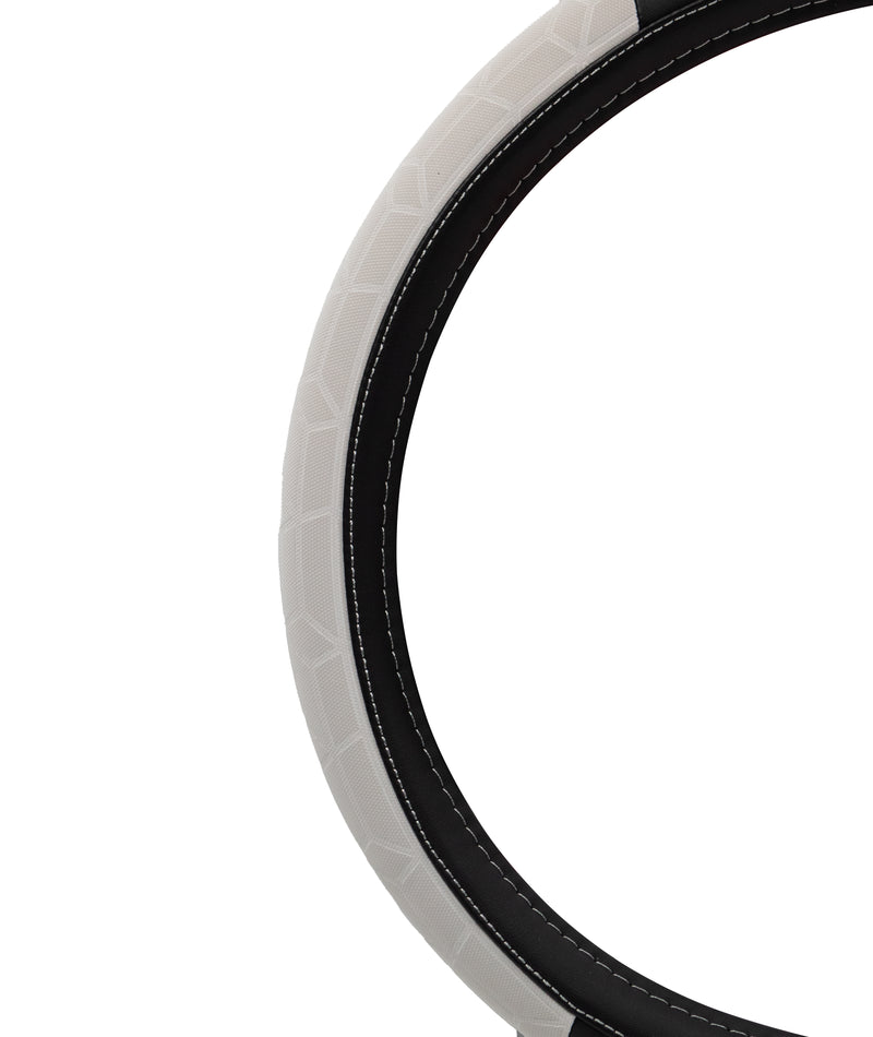 Swiss Drive Steering Wheel Cover Medium Black/White - FVPRSWT