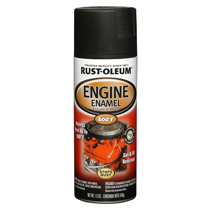 Rust-Oleum 500° Engine Enamel, Semi-Gloss Satin Black - 363568