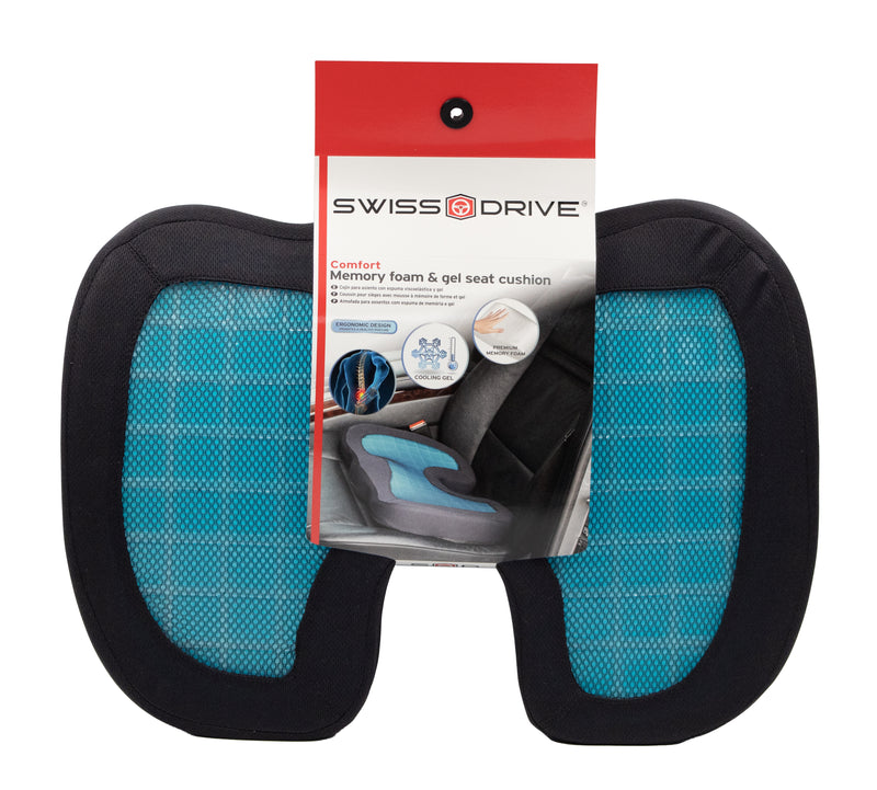 Swiss Drive Memory Foam & Gel Seat Cushion (Gel Cushion) - GELERGO