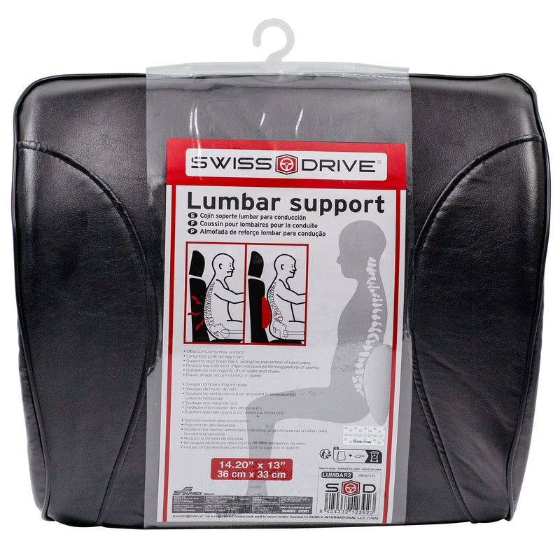 Swiss Drive Lumbar Support Black 36cm 14" x  33cm 13" - LUMBAR2