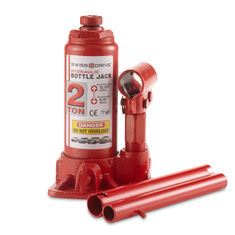 Swiss Drive Hydraulic Bottle Jack w/ Case 2 Ton - M202002