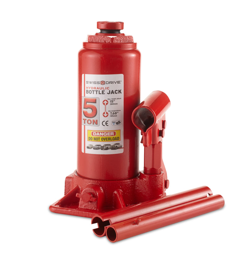 Swiss Drive Hydraulic Bottle Jack w/ Case 5 Ton - M202004